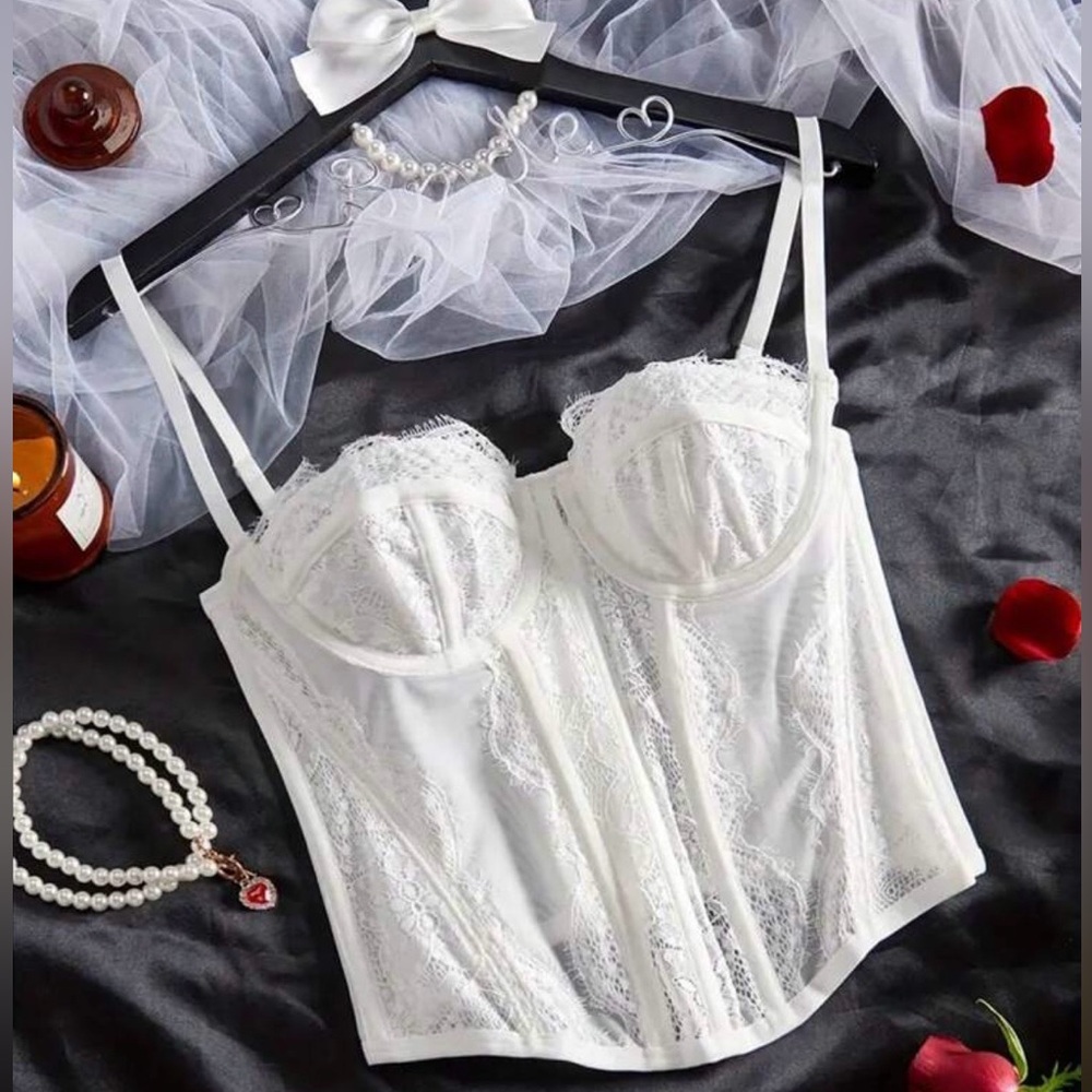 White corset top